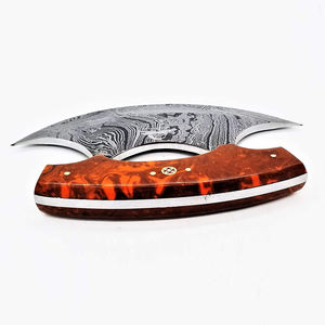 Couteau Ulu à lame unique en acier Damas, couteau à hacher, couteau Ulu à vendre - Product Image 2