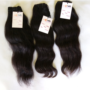 Cheveux humains indiens ondulés bruts non traités, cheveux vierges indiens doublement étirés, fournisseur en gros d'extensions de tissage de cheveux bruts - Product Image 1