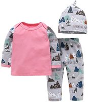 OEM Custom Hoge Kwaliteit Herfst Winter Outfits Jongens Nieuwgeboren 3-delige Kledingset Effen Velours Pullover Top Broek Hoed Smart