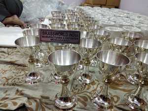 Calice religieux poli - Fournitures d'église - Brassworld India - Product Image 6