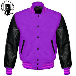 Vêtements de sport UNIQUE en gros, veste de baseball en laine personnalisée, coupe-vent, respirante, séchage rapide, en cuir pour hommes - Product Image 6