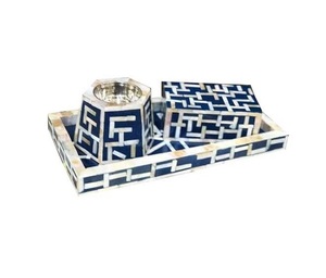 Ensemble cadeau de Ramadan arabe bois nacre incrustation Mubkhar Bakhoor brûleur plateau Oud brûleur moyen-orient encensoir os diffuseur d'encens - Product Image 4