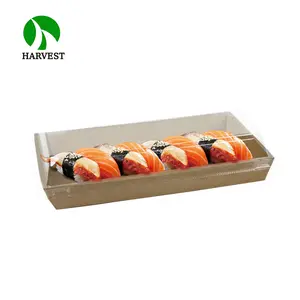High quality disposable food packaging white craft box with clear lid