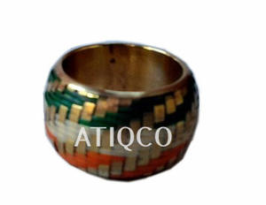 Bleu Or Tissé Conception Laiton Métal Serviette Anneau Titulaire Classique Cercle Serviette Boucles Titulaire pour La Décoration De Table De Fête - Product Image 6