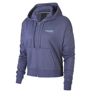 Venta al por mayor de algodón polar jersey de gran tamaño Sudadera con capucha logotipo personalizado Unisex largo Sudadera con capucha para las mujeres de punto de tela para el invierno - Product Image 2