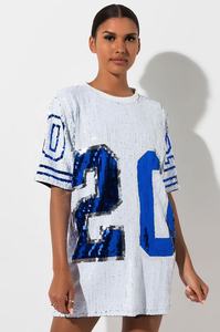 sequins jersey dress