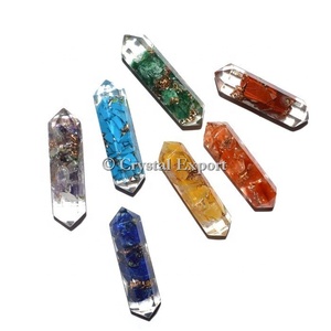 Orgone Double Point <b>Chakra</b> <b>Set</b> : Top Quality Orgone <b>Chakra</b> <b>Set</b> Available Online <b>Chakra</b> <b>Sets</b> Mascot Style Healing Products - Product Image 1
