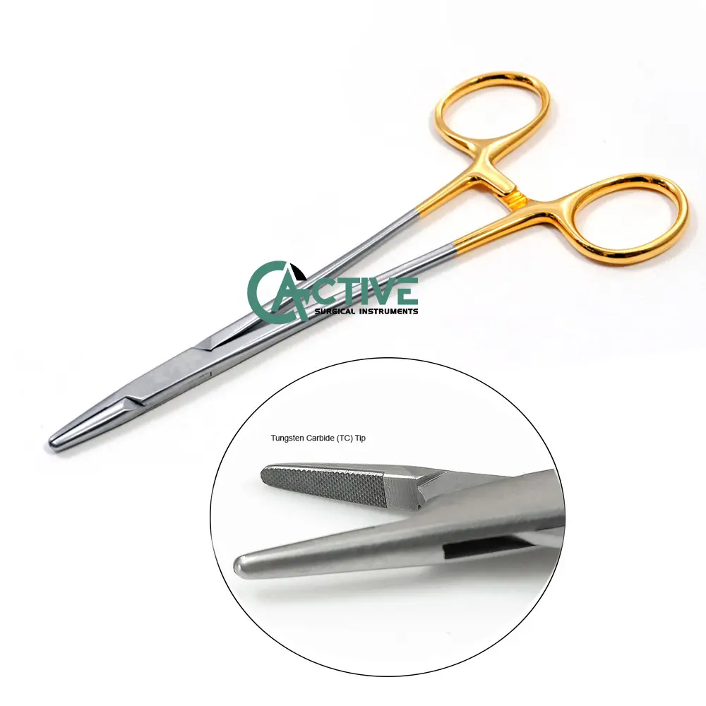 Kìm Giữ Kim TC Mayo Hegar Kẹp Phẫu Thuật 15Cm TC Tip Dụng Cụ Phẫu Thuật Bằng Thép Không Gỉ Tái Sử Dụng CE Được Phê Duyệt