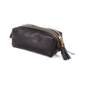 De cuero genuino de moda al por mayor logotipo personalizado diseño mujeres cosmético bolso de cremallera - Product Image 1