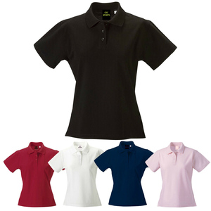 Polo clásico para mujer, camiseta de manga corta, camiseta lisa, ajuste cómodo y Delgado - Product Image 1