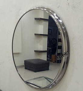 Miroir mural rond réglable en acier, grand format, 25 pouces, pour décoration murale, cadre en Alum, pour la salle de bains, la chambre à coucher, le salon - Product Image 2