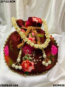 กระเป๋าราตรีลายดอกไม้สไตล์พื้นเมืองพร้อมกระเป๋าถือบุผ้าซาติน - Product Image 5