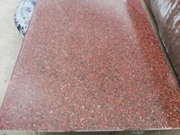 Dalles de granit indien rouge Jhansi de qualité supérieure, polies, pour revêtement mural décoratif, marches d'escalier, épaisseur 20/30 mm, garantie 5 ans et plus