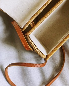 Woven Rattan Bag Round Straw Shoulder <b>Small</b> Beach <b>Handbags</b> 99 <b>Gold</b> Data - Product Image 4