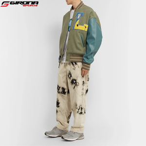 Custom towel embroidery leather sleeve letterman varsity jackets <b>for</b> men - Product Image 3
