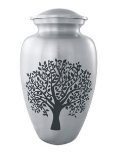 Aria Indian Manufacturer L MAX B EXPORTS Aluminum Urn Tree Printed for Adult Ashes Burial <b>Funeral</b> <b>Supplies</b> Cremation - Product Image 1