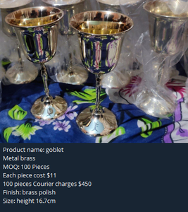 Rustic Brass Wine Goblet Engraved Handmade Chalice Vintage Metal Drinking Antique Style Decorative Barware Wedding <b>Table</b> Piece - Product Image 2