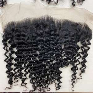 Vente en gros Extension de tissage de cheveux vierges Remy de haute qualité attachée à la main Style droit bouclé Fermeture frontale humaine vietnamienne teinte - Product Image 5