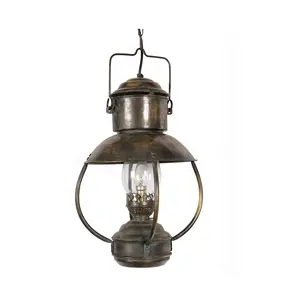 Metal hanging Wall Kerosene Lamp Brass And Glass Design For Outdoor Decor And Champing Design Painted Finishing Design