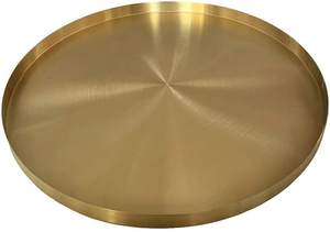 ถาดกลมทองเหลืองบริสุทธิ์ทำด้วยมือสำหรับใช้ในครัวบ้านถาดเสิร์ฟชากาแฟใช้เสิร์ฟ - Product Image 5