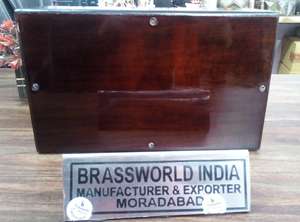 RECTANGLE DE BOIS BRUN FONCÉ BRILLANT Adulte URNE FOURNITURES PAR BRASSWORLD INDE - Product Image 3