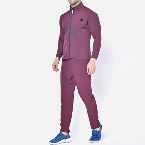 Wholesale Men's Sportswear O-Neck Zipper Hoodie With Matching Joggers Sweat Suit Set - Product Image 2