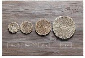 <b>Set</b> of Rustic Straw Round Placemats Luxury Handwoven Wedding Gift Home Decor 2020 Style - Product Image 5