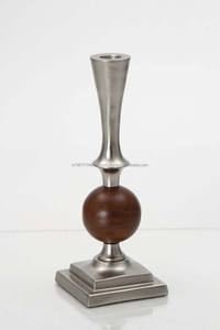 Bougeoir en métal naturel Combo, support de bougie brillante, décoration en métal massif, lanterne intérieure et extérieure - Product Image 4