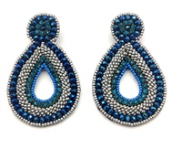 Pendientes de Perlas Tejidas a Mano de Alta Calidad, Clásicos, Chapados en Oro, Multicolores, Personalizados, para Regalo de Aniversario de Bodas