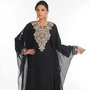 Farasha Kaftan Jilbab Jalabiyah Abaya Hijab Islamitische Kleding Dubai Avondjurk Moslim Jurk-Model Geen 40112