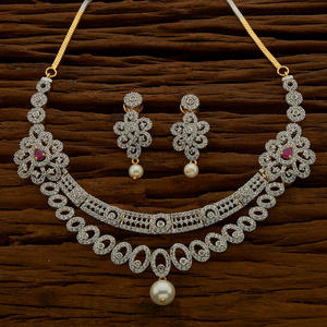 Collar indio hecho a mano CZ, joyería 54634_rubí - Product Image 1