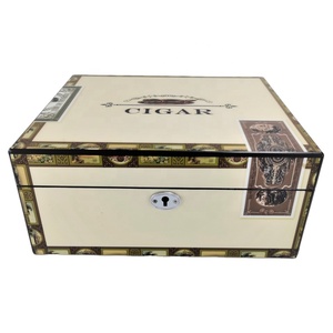High-end piano painting cigar box cedar wood humidor cigar case cigar humidor cabinet