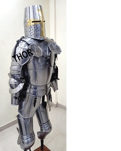Medieval Half Armor Suit Full Wearable Armor Suit &Templar Helmet Combat Suit