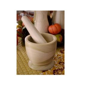 Mortero y Maja de Madera de 4 Pulgadas para Triturar Ajo Manualmente, Especias y Alimentos, Producto Pulido y en Oferta - Product Image 6