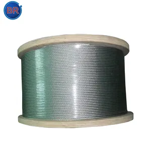 China Suppliers Factory Price High Tension 6mm Galvanized 6*7 Steel Wire Rope