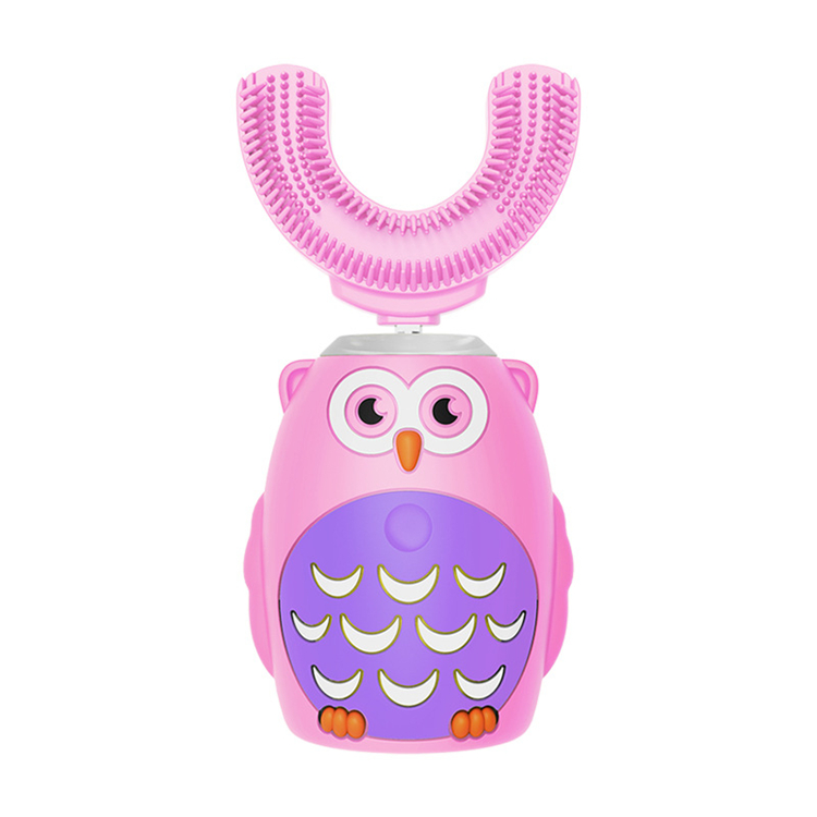 Одобренный CE оптовая продажа Синяя светодиодная электрическая зубная щетка sonic зубная щётка поворотный набор u образная Детская электрическая зубная щетка