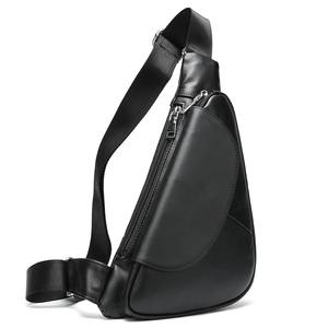 Petits sacs à bandoulière sacs latéraux pour hommes sac de poitrine en cuir véritable pour hommes sacs de messager en bandoulière pour hommes - Product Image 1