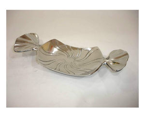 Vantage nickelé moderne luxe fantaisie aluminium nouveau plateau de fruits au look chaud nickelé fini pour la maison et la cuisine - Product Image 2