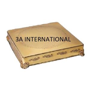 แท่นวางเค้กทำมือชุบทองตั้งโต๊ะทรงสี่เหลี่ยมสำหรับงานแต่งงานงานเลี้ยงฉลองเค้กโลหะ - Product Image 1