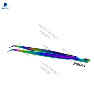 Belle pince à épiler pour extension de cils 1 pièce en acier inoxydable Style parfait pince à cils droite incurvée multicolore NQ LASH - Product Image 5