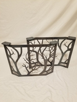Pieds de table basse en acier à motif de branche pour meubles à bord vif ou conception personnalisée
