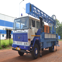 Foreuse hydraulique montée sur camion PRL PDTHR-150, profondeur de forage 150 m, diamètre de trou 150 mm, puissance 17 kW, poids 23 500 kg, forage haute sécurité