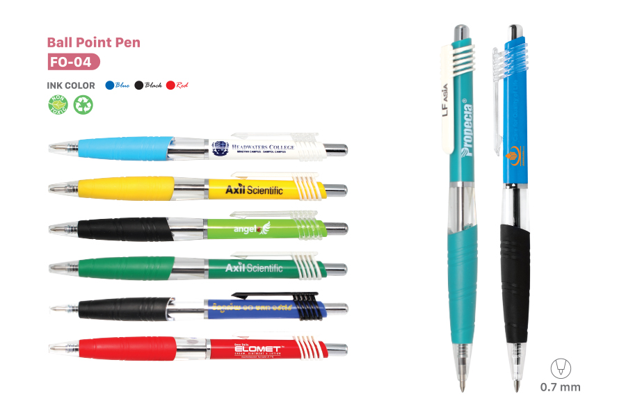 Low Viscosity Ink Offset Printing Multi-colors Ballpoint Pen Gel Pens Silk Screen Printing OEM & Promotional Logo Pens