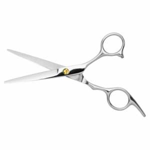 Tijeras de peluquero de salón de acero inoxidable de la mejor calidad para cortar el cabello Hoja recta afilada-Precio económico - Product Image 1