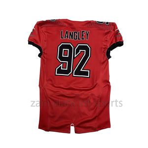 Venta caliente 12 Panel Fútbol Americano Jersey High Quty XL Tamaño Hombres Tops Camisas bordadas Sublimación Técnica Conjuntos - Product Image 2