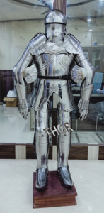 Traje de armadura de cuerpo completo Medieval, placa funcional gótica, traje de Caballero de armadura usable, disfraz de Halloween pulido de plata - Product Image 4