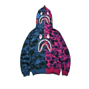 2022 design quick delivery low MOQ Men's Camouflage two design Hoodie Fashion Casual Sports Hooded Jacket double bape Hoodie