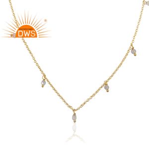 Collar de abalorios de piedras preciosas de Calcedonia de agua Natural de Plata de Ley 925 para mujer, joyería para mujer, regalo para ella - Product Image 2