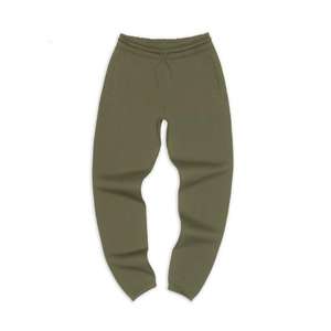 Pantalones de chándal de algodón para hombre, pantalón informal con bolsillos laterales, para correr, clima frío, gris, 320 GSM - Product Image 6