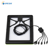Panneau solaire 12 v Dc, avec sortie usb, chargeur de téléphone portable, 18 cellules, 5 w